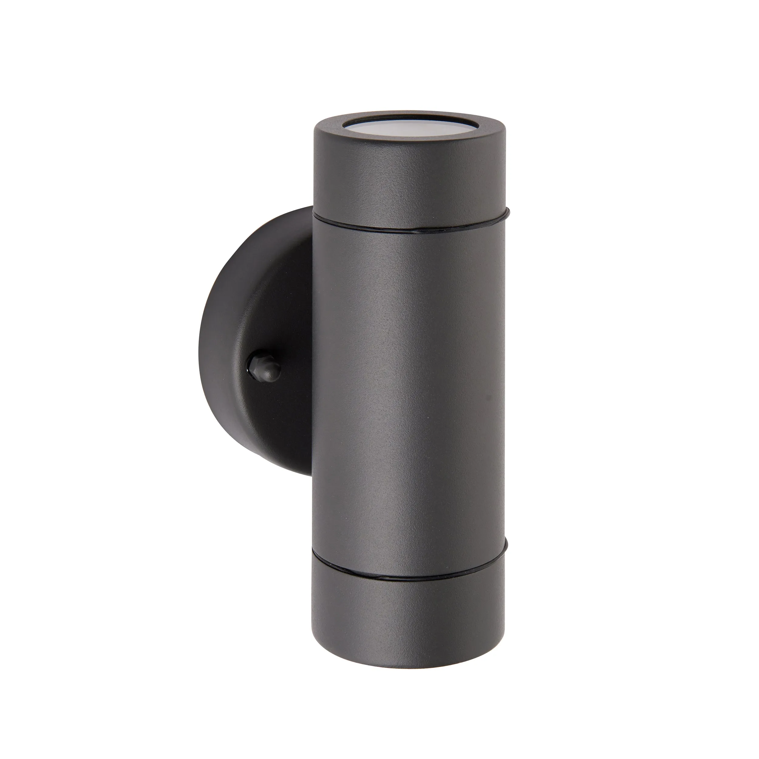 Saxby 94792 Palin 2lt wall IP44 7W Anthracite grey & clear glass 2 x 7W LED GU10 (Required)