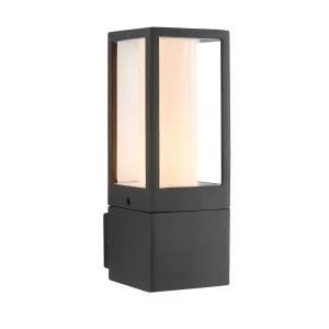 Saxby 99548 Lantern IP44 7W Textured grey paint & opal pc 7W LED GU10 (Required)