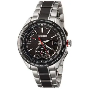 SEIKO BRIGHTZ SOLAR RADIO WAVE SPORT DESIGN SPORTY LINE TITANIUM MODEL SILVER MEN WATCH SAGA259