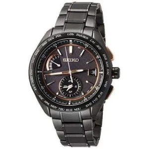 SEIKO BRIGHTZ SOLAR RADIO WAVE SPORT DESIGN SPORTY LINE TITANIUM MODEL SILVER MEN WATCH SAGA263