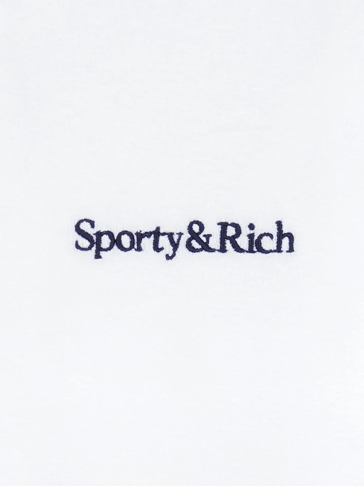 Serif Logo Terry Shorts - White/Navy