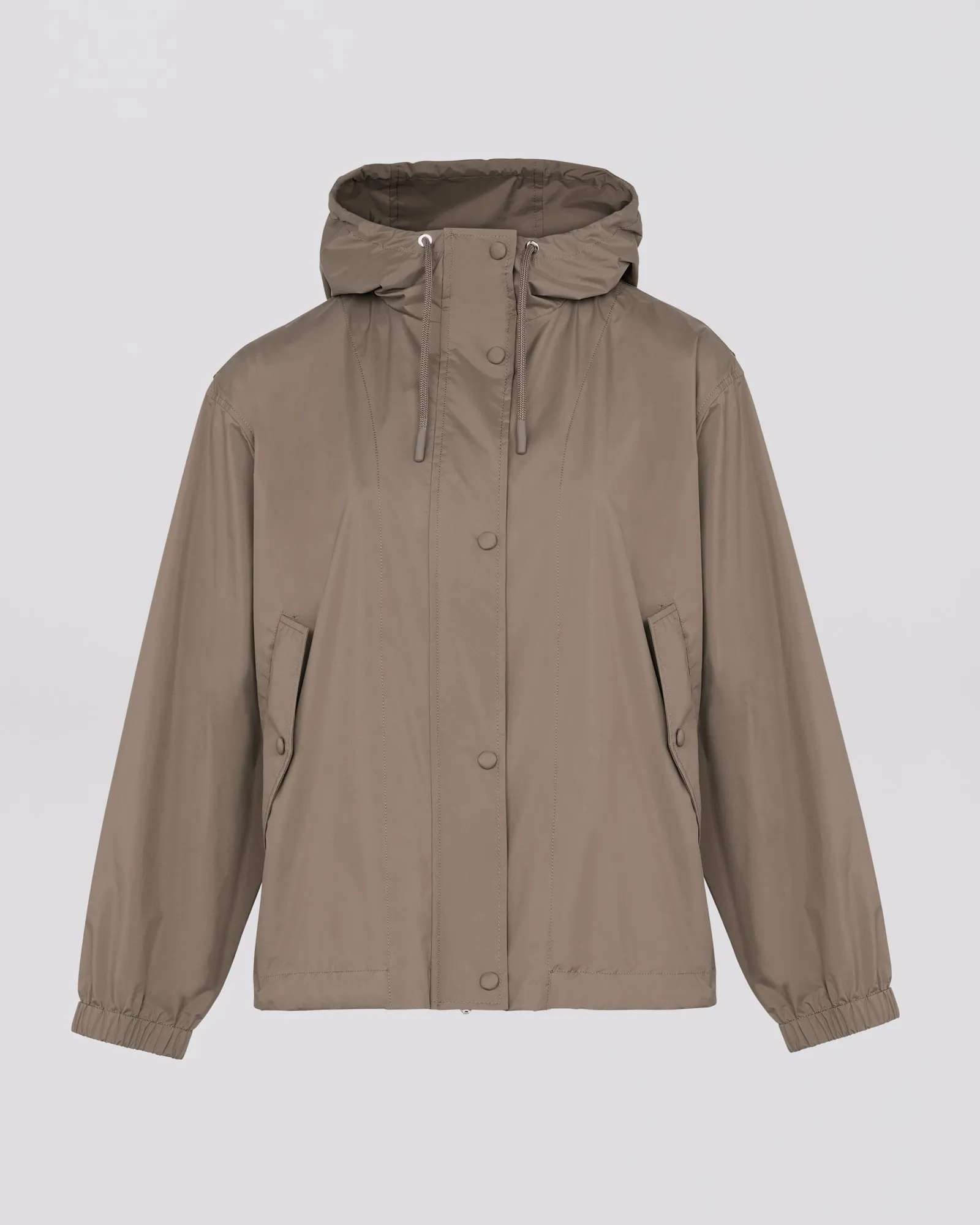 Short parka in waterproof fabric
