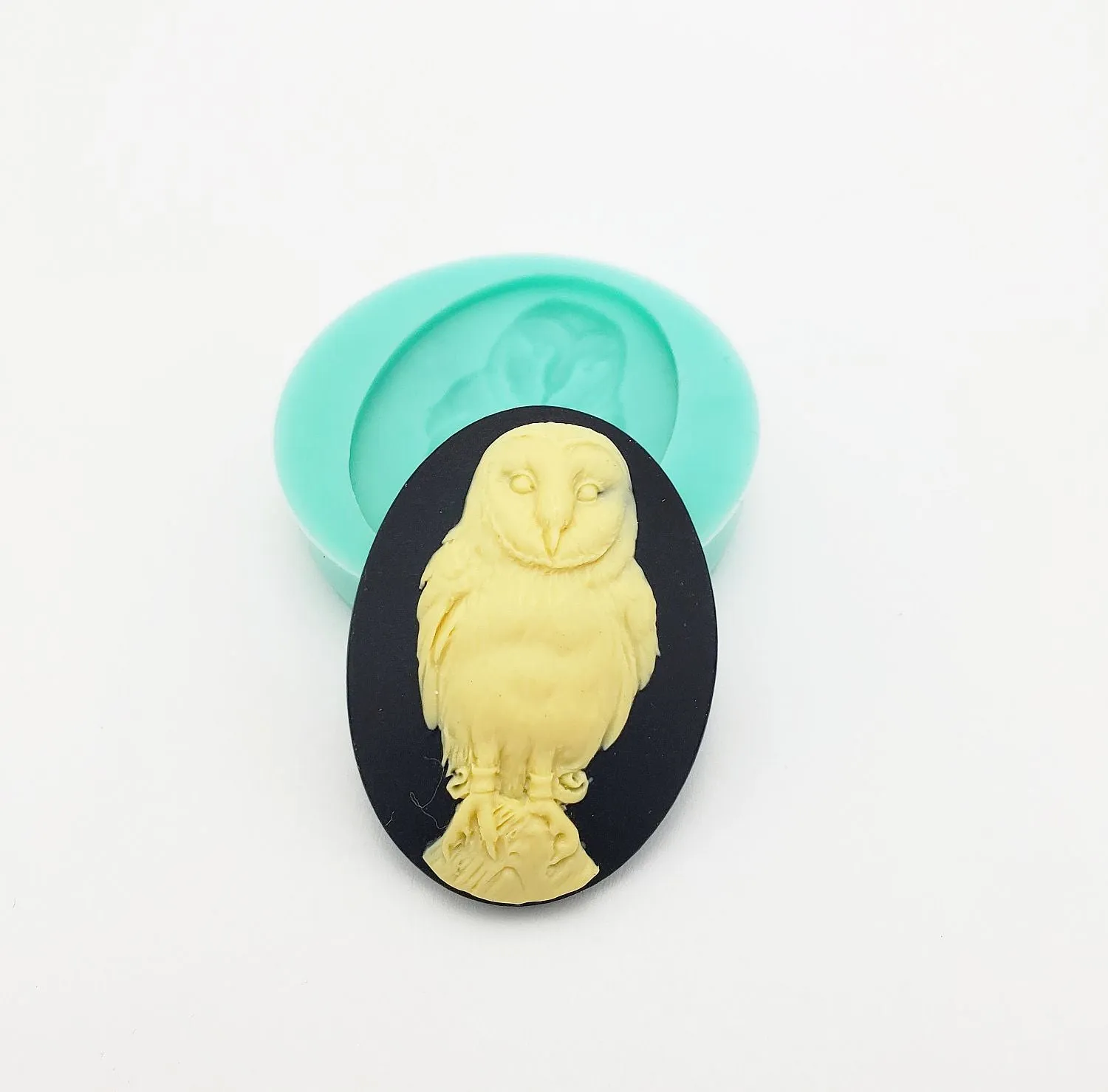 Silicone Mold Barn Owl  for Crafts, Jewelry, Resin, Polymer Clay.