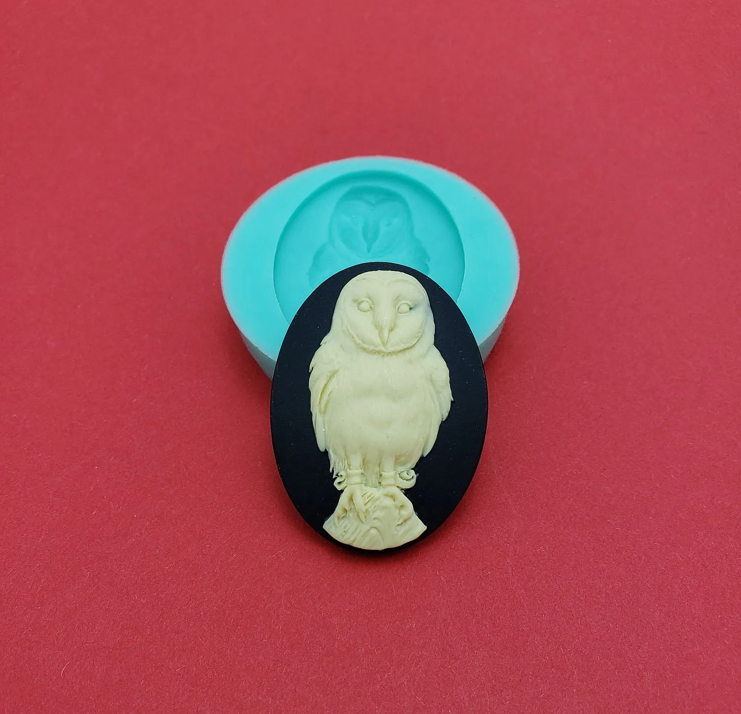 Silicone Mold Barn Owl  for Crafts, Jewelry, Resin, Polymer Clay.