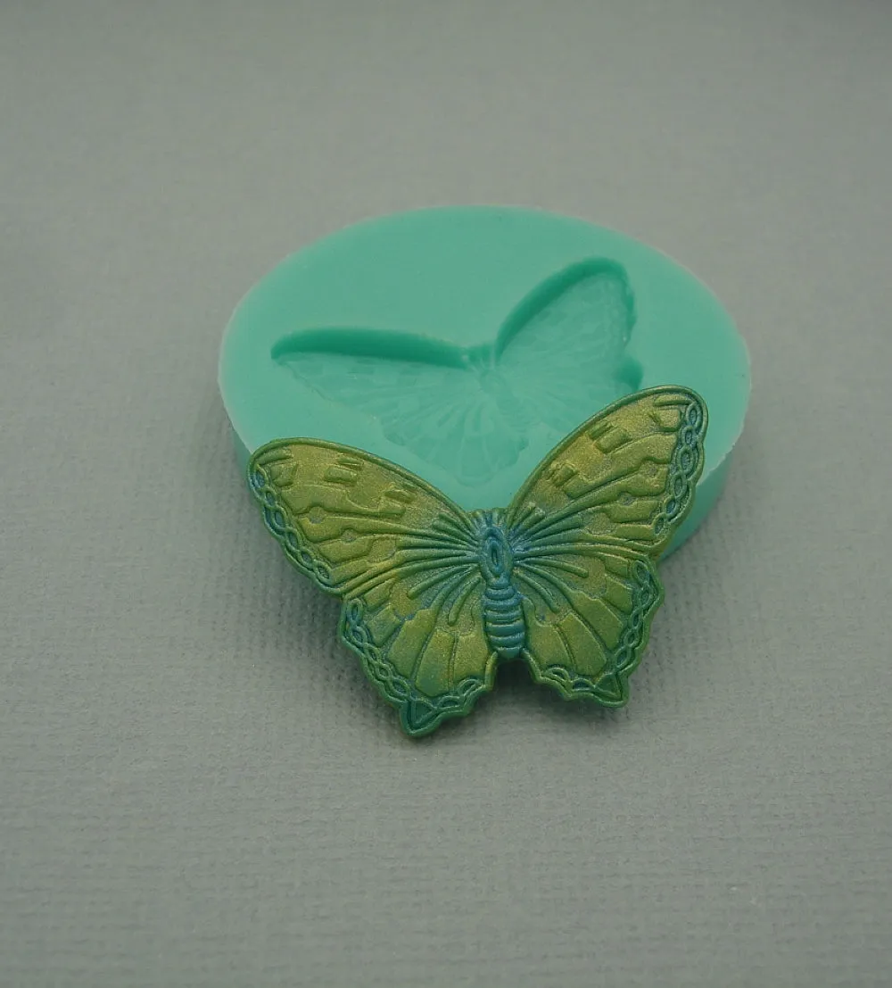 Silicone Mold Green Butterfly Flexible for Crafts,Resin, Clay.