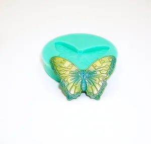 Silicone Mold Green Butterfly Flexible for Crafts,Resin, Clay.