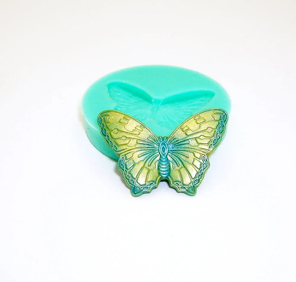 Silicone Mold Green Butterfly Flexible for Crafts,Resin, Clay.