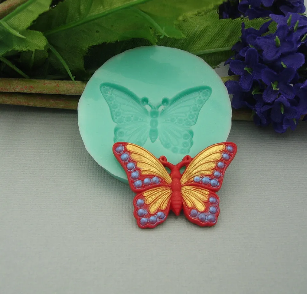 Silicone Mold Red Butterflyfor Crafts, Jewelry, Resin,  Polymer Clay.