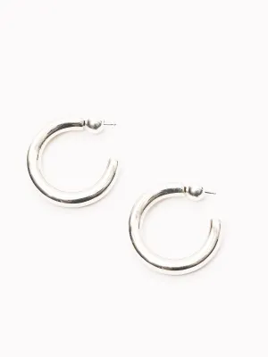 Silver Small Everyday Hoops