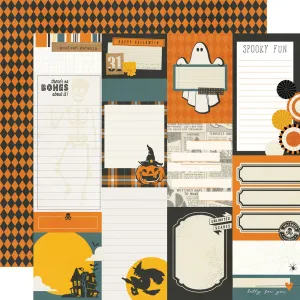 Simple Stories - Scary Stories - 12x12 Single Sheet - Journal Elements