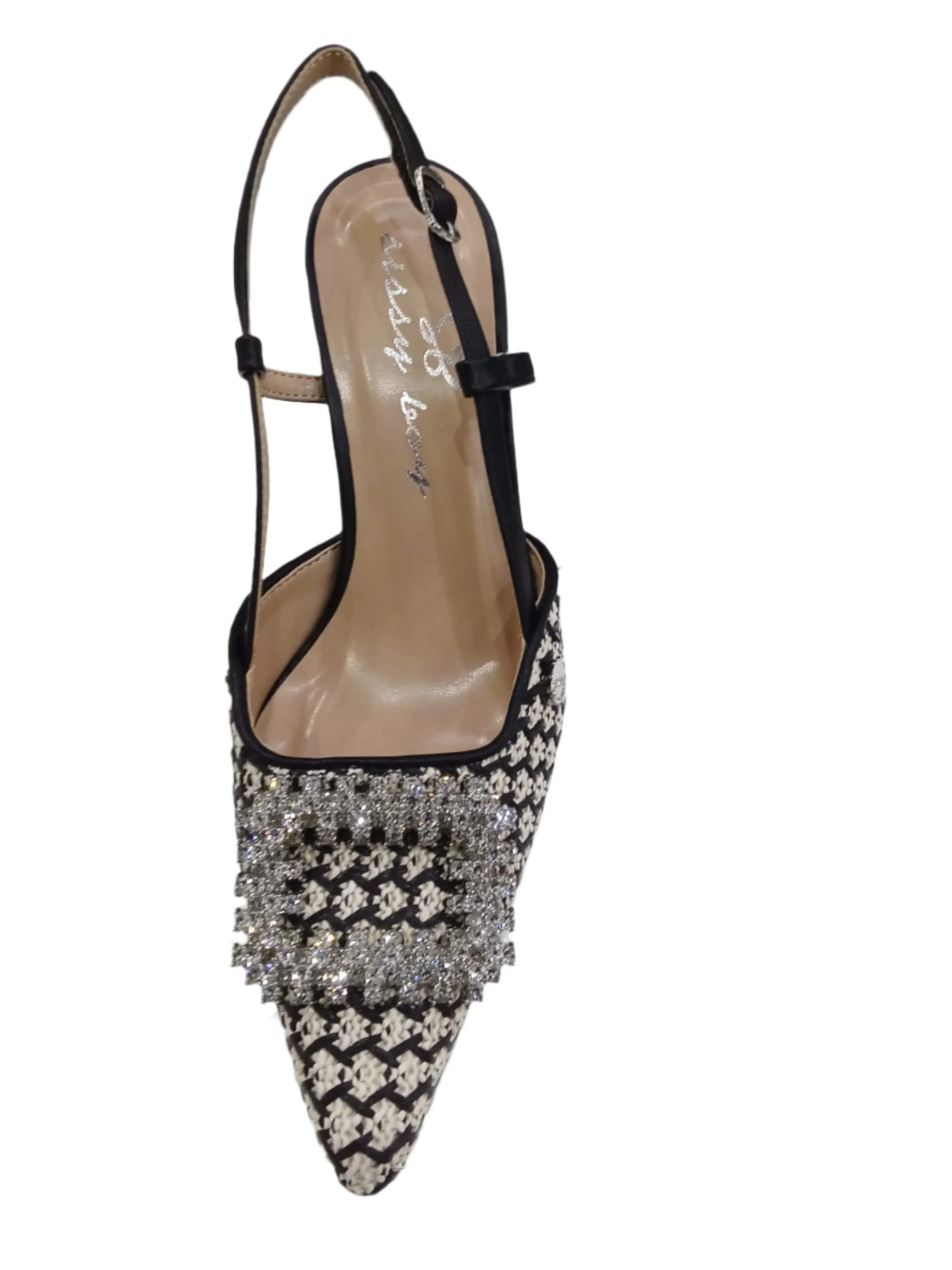 Sissy Boy Fabric SlingBack Heel Black