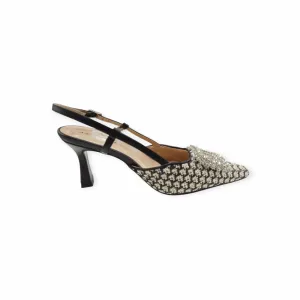 Sissy Boy Fabric SlingBack Heel Black