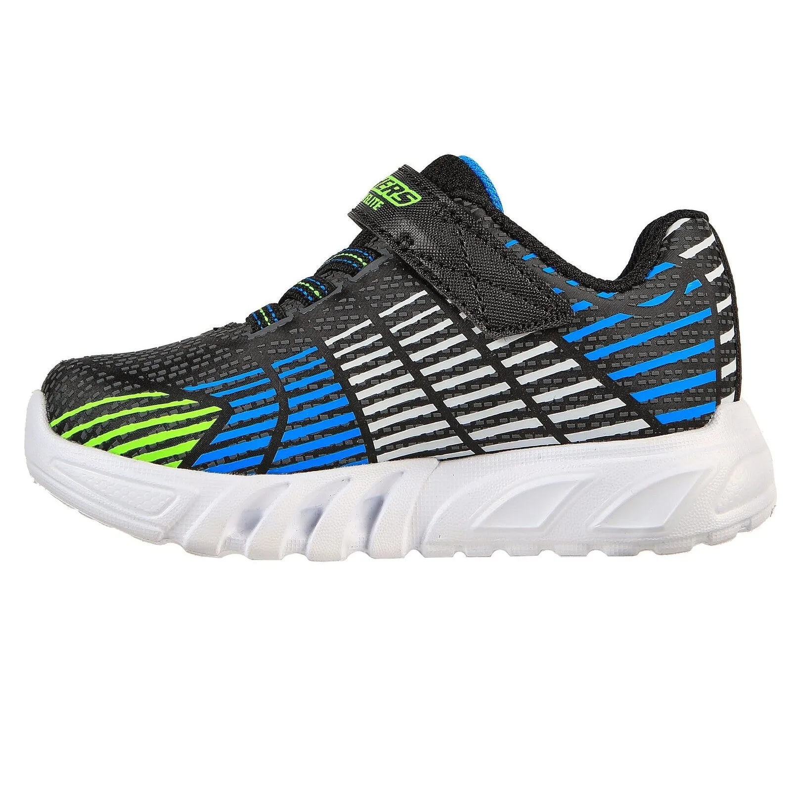 Skechers Black/Blue S Lights Flex-Glow Elite Toddler Sneaker