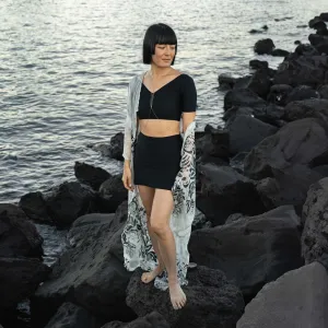 Skirt & V Neck Set