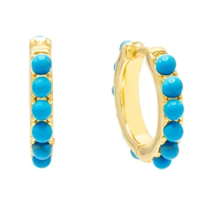 Small Pearl Huggie Earring