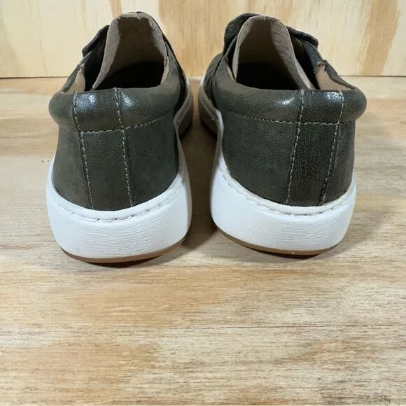 Sofft Watney Olive Platform Slip On Sneakers Women’s Size 6