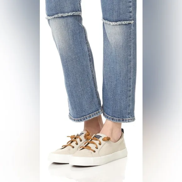 Sperry Crest Vibe Linen Oat Sneakers 7 (W)