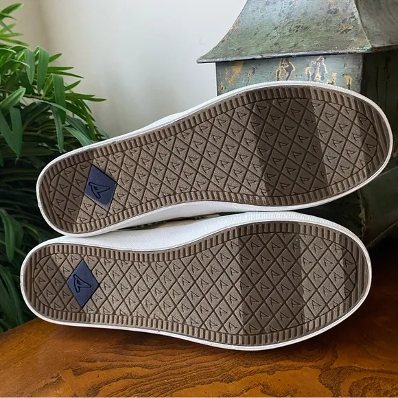 Sperry Crest Vibe Linen Oat Sneakers 7 (W)