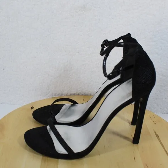 Stuart Weitzman Nudist Heels Womens Size 10 Black Goose Bump Stiletto