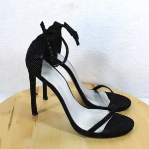 Stuart Weitzman Nudist Heels Womens Size 10 Black Goose Bump Stiletto