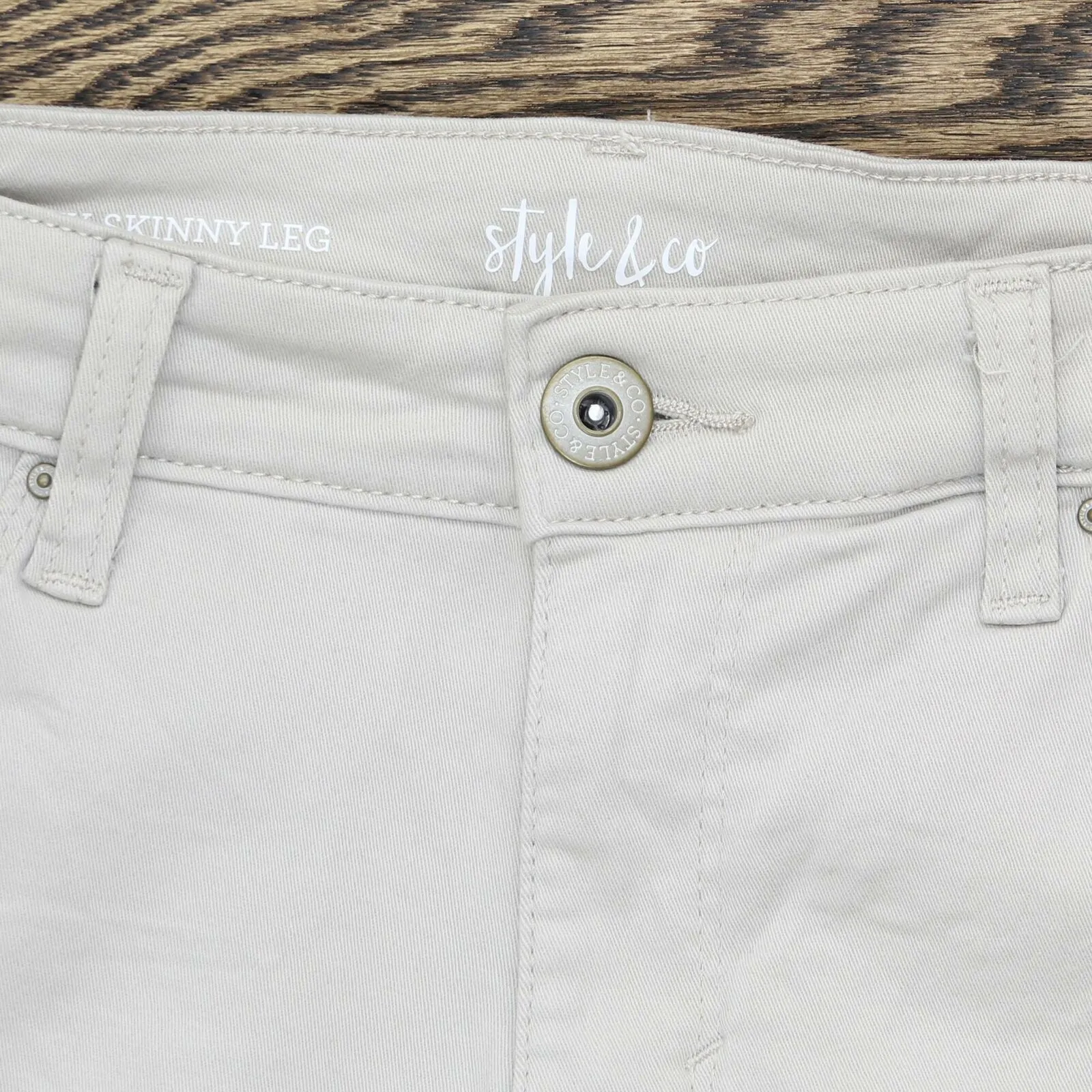Style & Co Women's Curvy Fit Skinny Fashion Jeans Stonewall 10