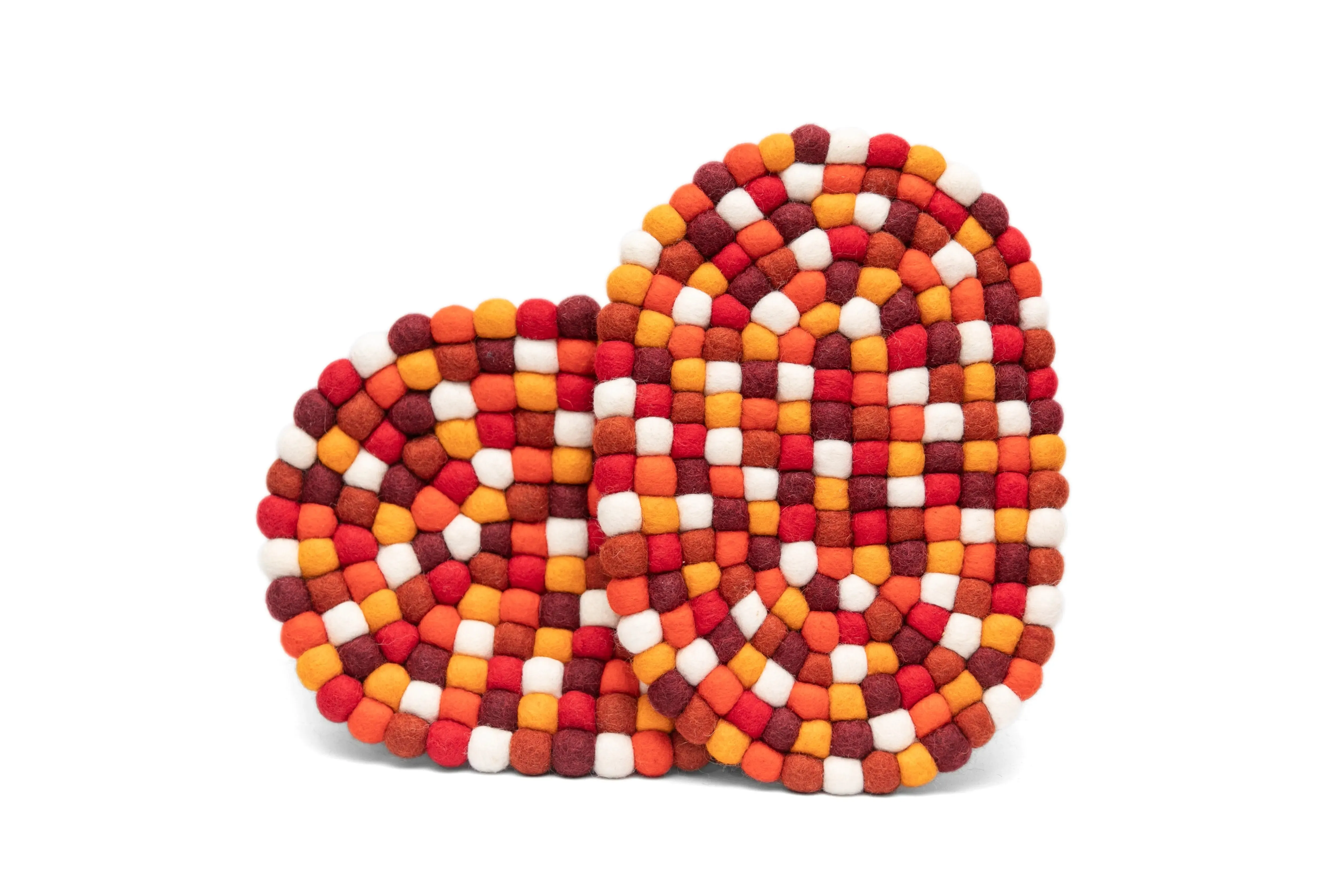 Stylish felt trivets