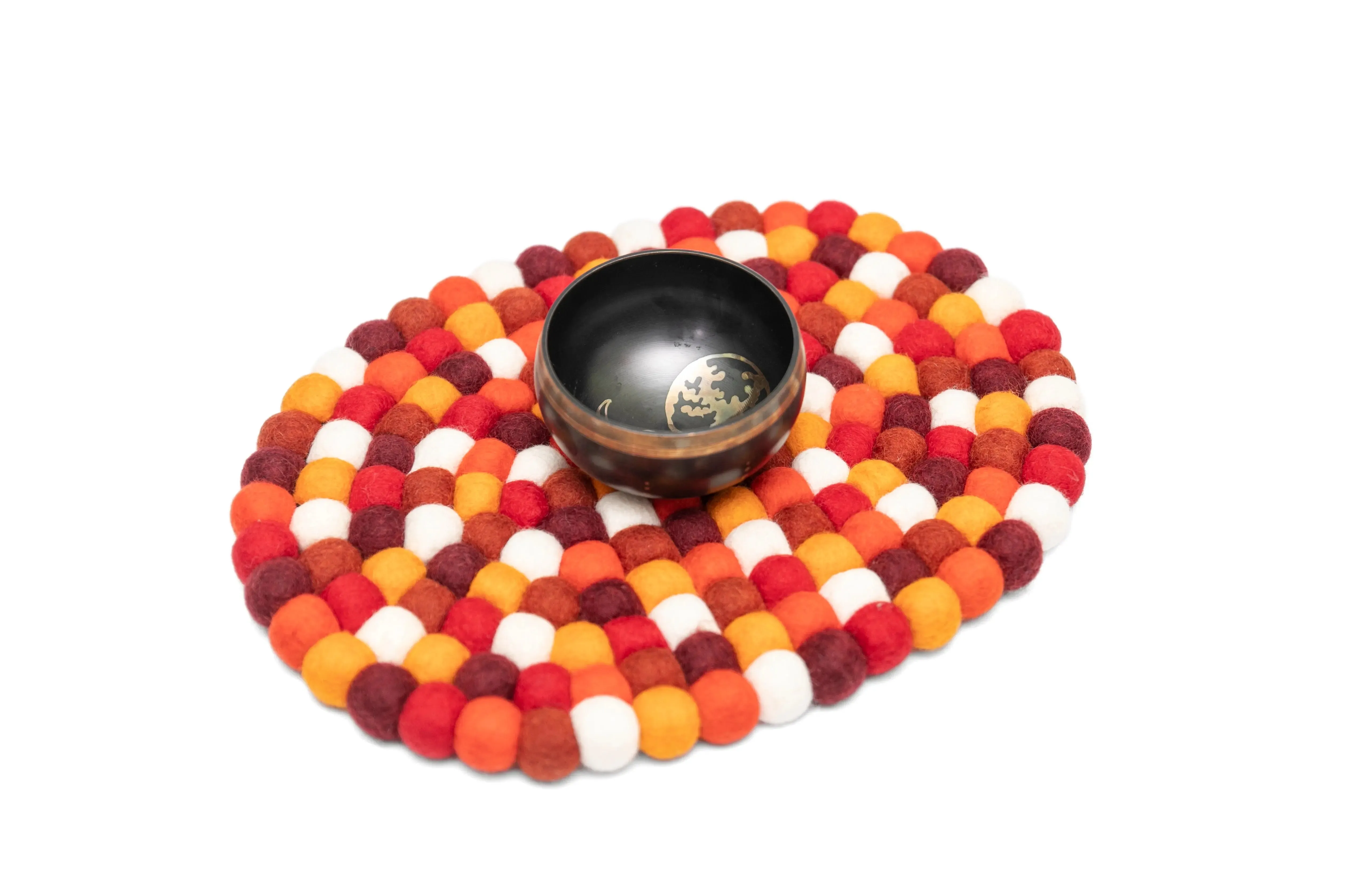 Stylish felt trivets