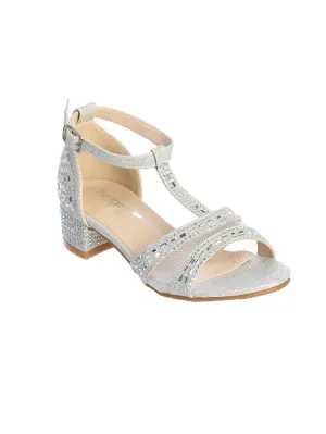 T-Strap Rhinestone Heels S152