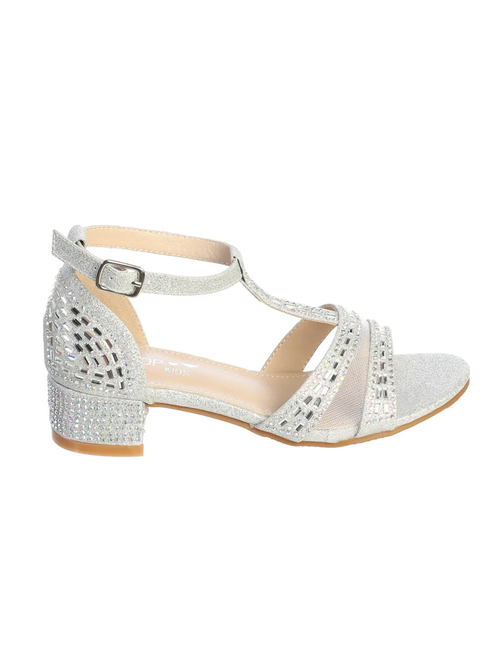 T-Strap Rhinestone Heels S152