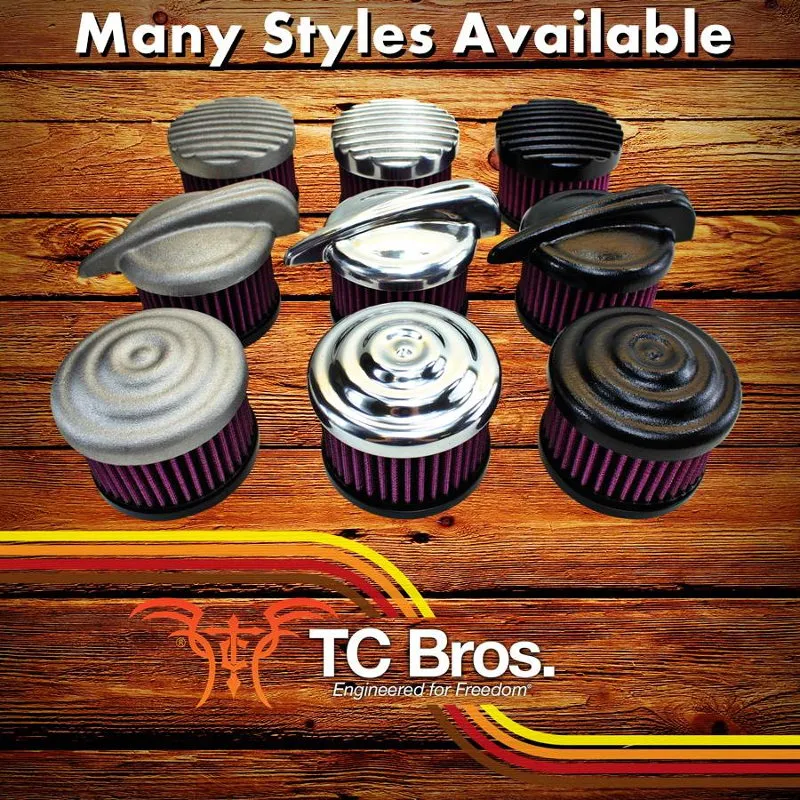 TC Bros. Finned Raw Air Cleaner HD CV Carbs & EFI