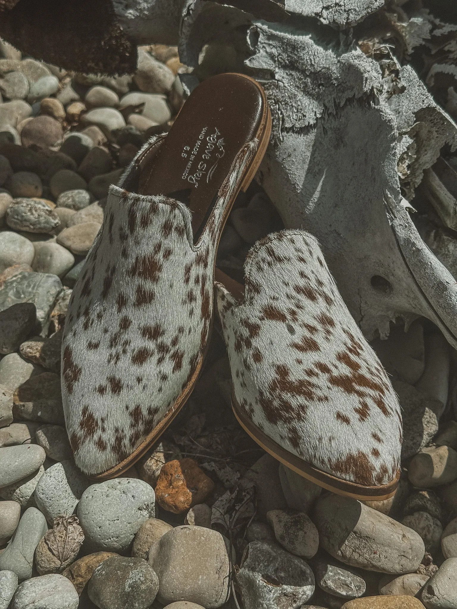 The Adair Chocolate Cowhide Mules