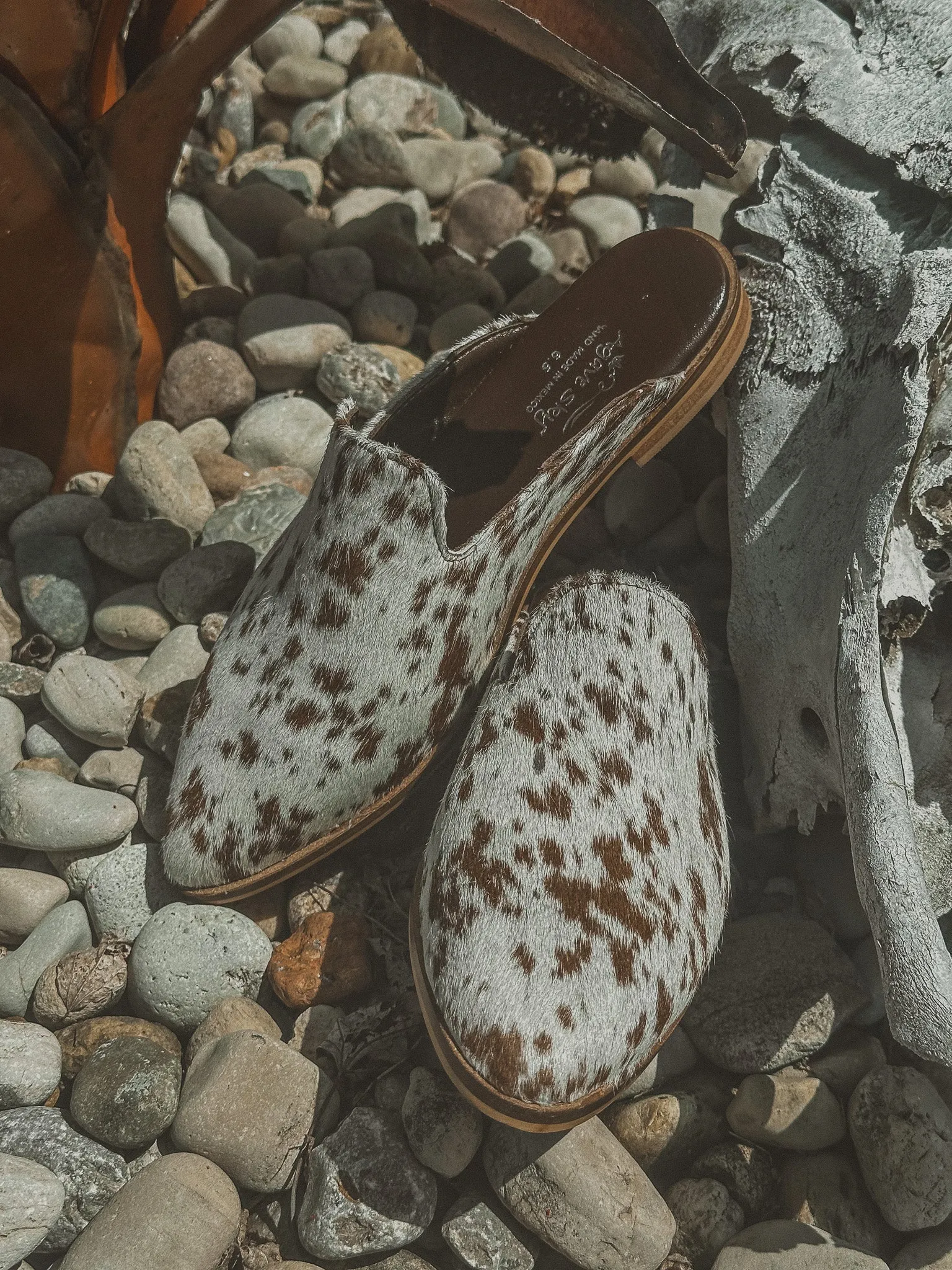 The Adair Chocolate Cowhide Mules