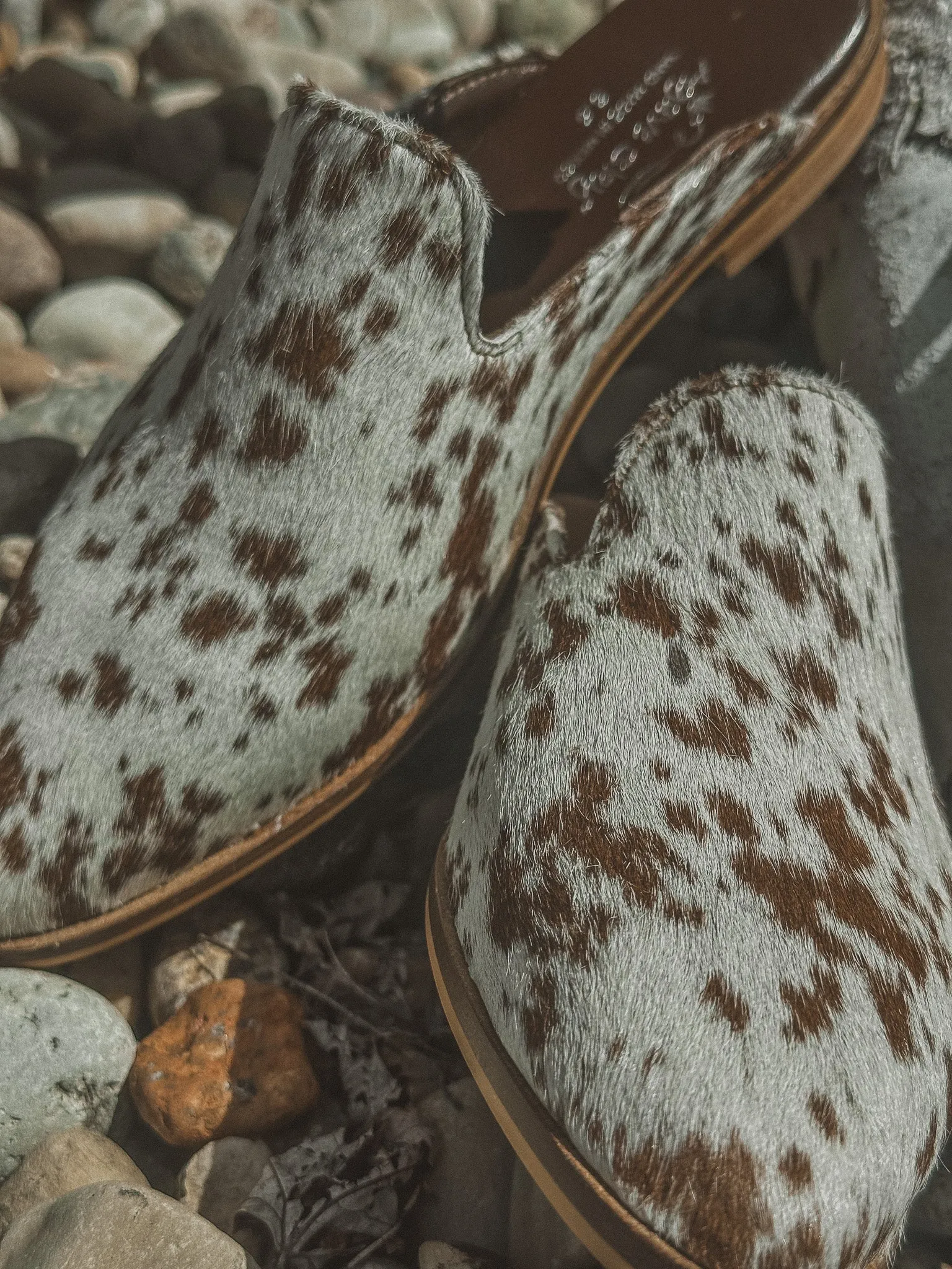 The Adair Chocolate Cowhide Mules