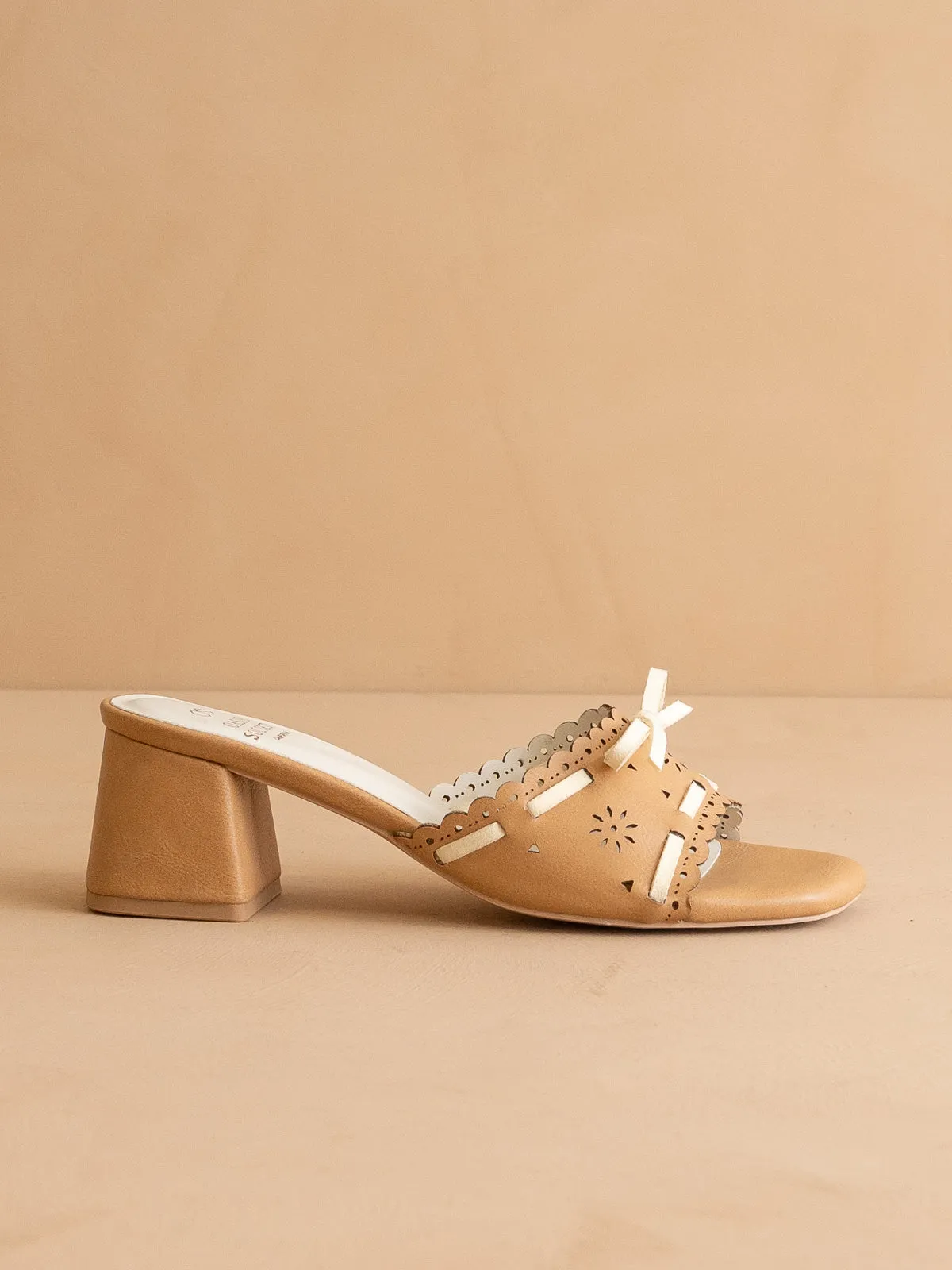 The Breda | Tan Sweet low heel sandal