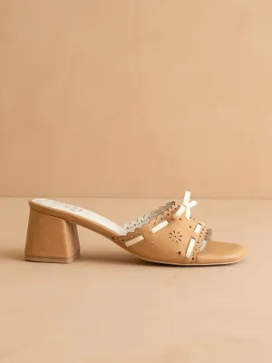 The Breda | Tan Sweet low heel sandal
