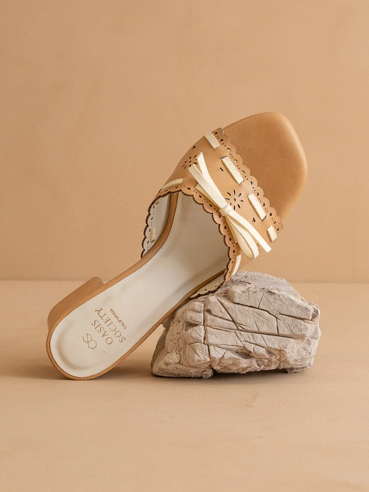 The Breda | Tan Sweet low heel sandal