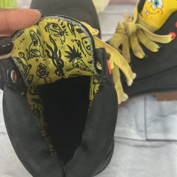 Timberland X SpongeBob boys youth boots 3 size 6”