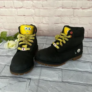 Timberland X SpongeBob boys youth boots 3 size 6”