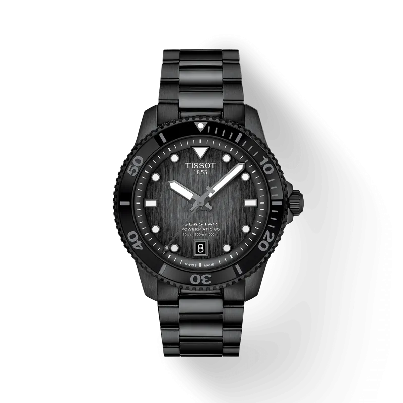 Tissot Seastar 1000 Powermatic 80, Grey-Black Dial, 40mm (T1208073305100)