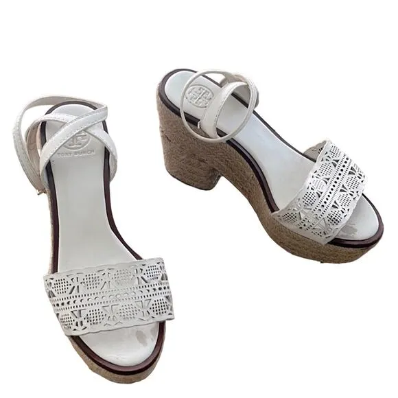 Tory Burch Roselle Platform Espadrille Sandal Size 5.5