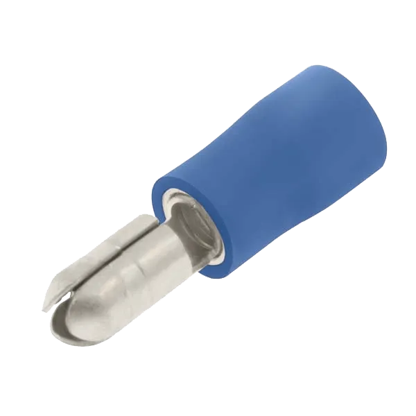Unicrimp QBAB4M 100 Blue Male Auto Bullet Terminal 4mm (100 Pack)