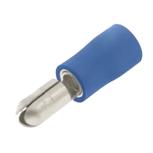 Unicrimp QBAB4M 100 Blue Male Auto Bullet Terminal 4mm (100 Pack)