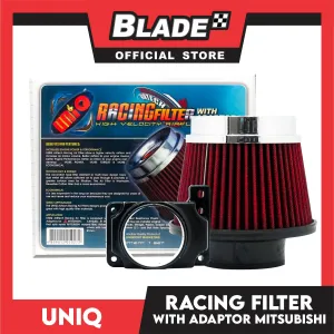 Uniq Racing Filter with Adaptor for Mitsubishi (Red)
