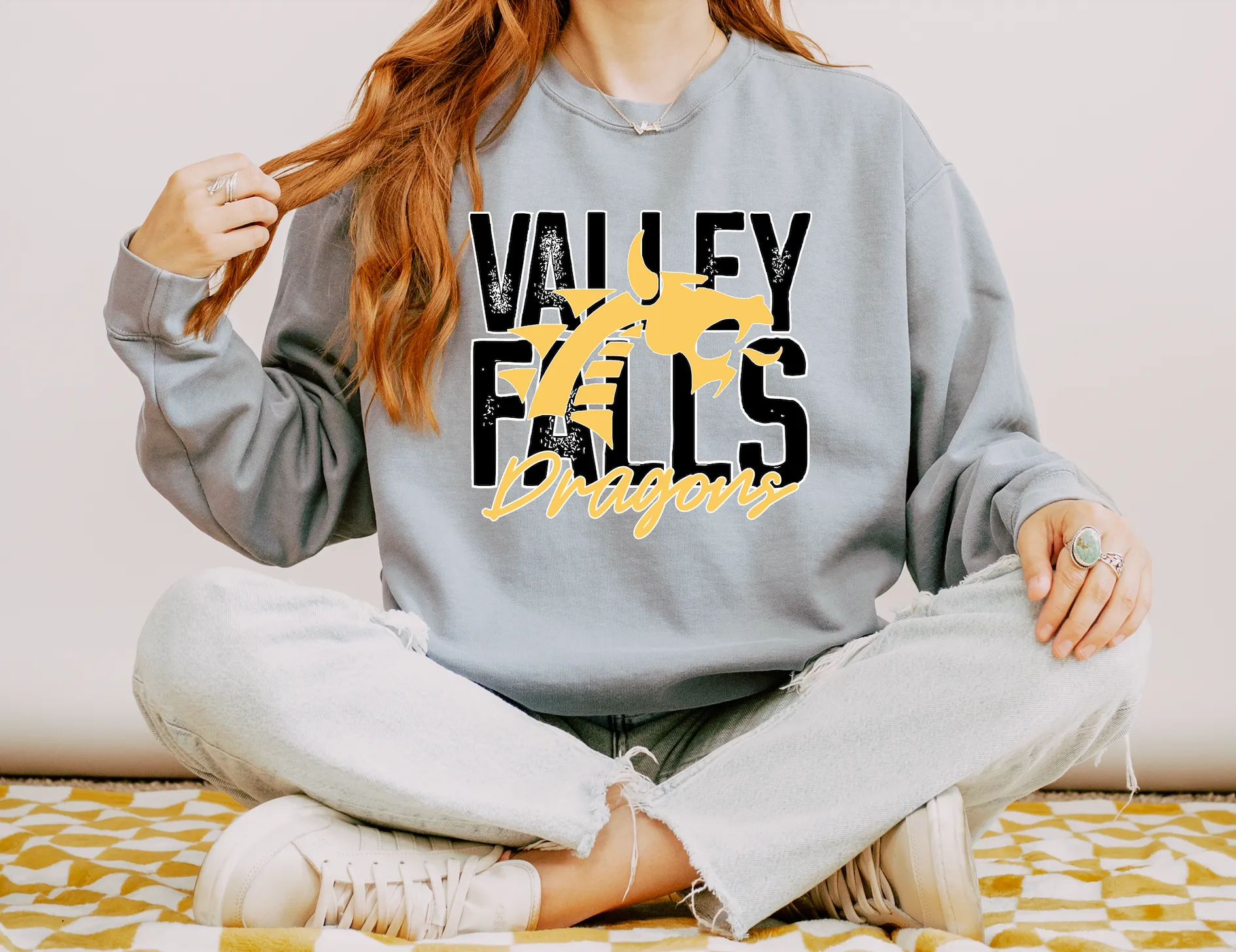 Valley Falls Dragons Distressed