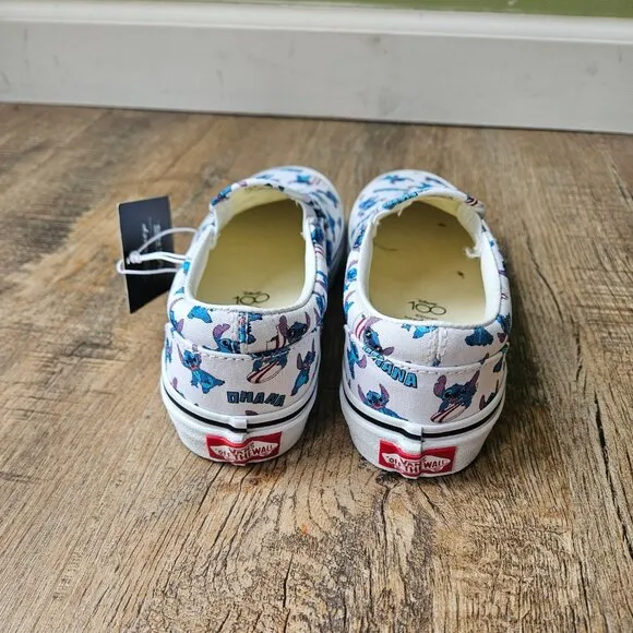 Vans Disney's 100 Stitch Slip-on Sneakers Size 2.5 (kids)