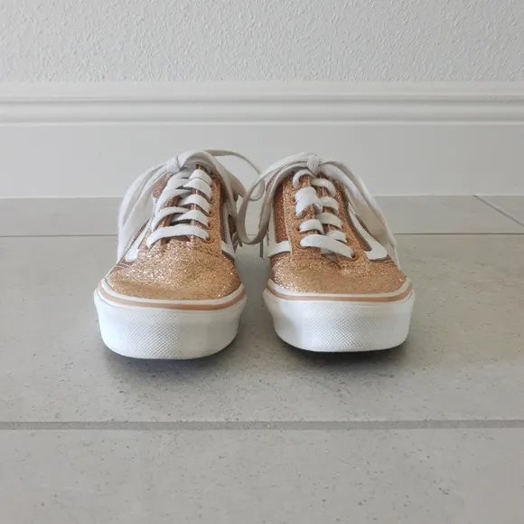 Vans Old Skool V Glitter Skate Shoes