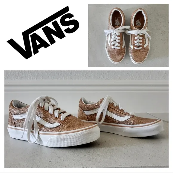 Vans Old Skool V Glitter Skate Shoes