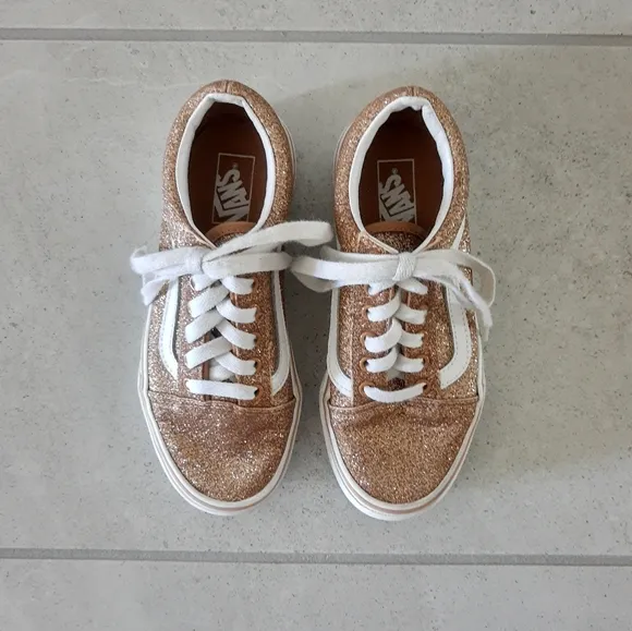 Vans Old Skool V Glitter Skate Shoes