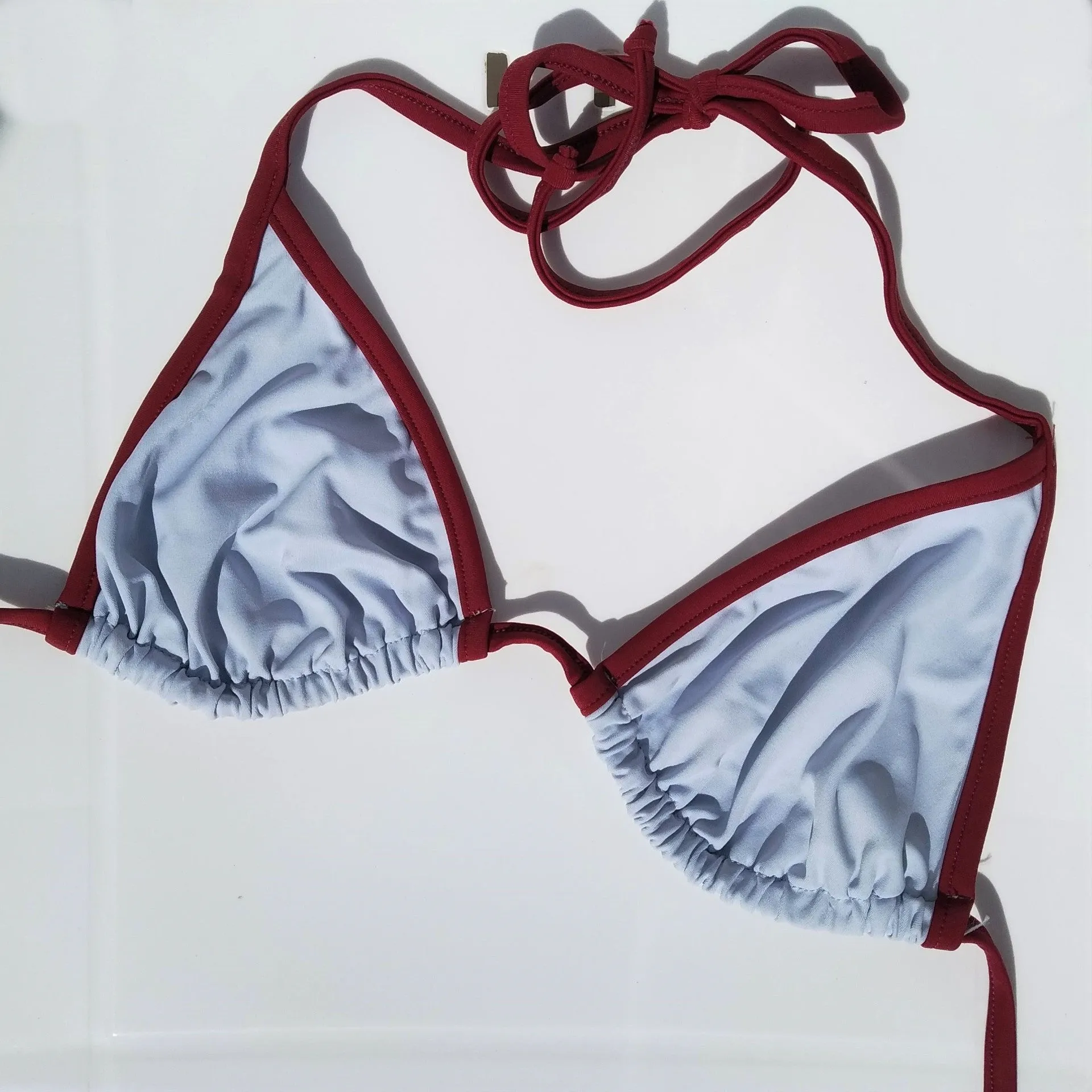 Vintage Basic Triangle Bikini, High-leg Bottom