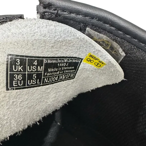 White Kids Dr. Marten Boots 1460 Leather Sz 4 US